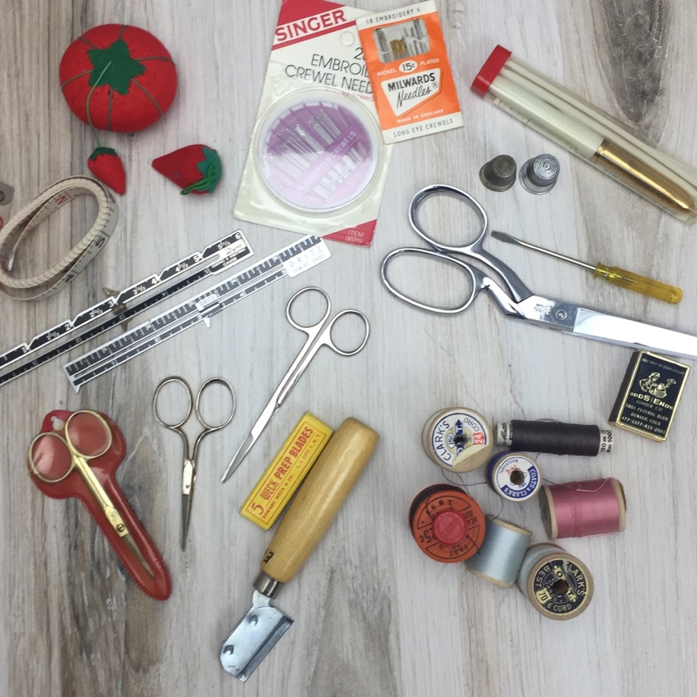 Sewing Vintage Knick Knacks Gift or Decorating